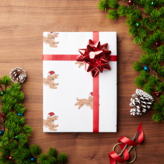Papel De Presente Spaniel Dog Christmas 