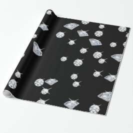 Papel De Presente Sparkle Diamantes