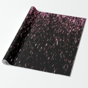 Papel De Presente Sparkle preto e Rosa Dourado