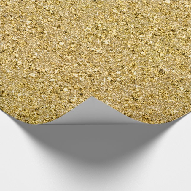 Papel De Presente Sparkles do ouro - falso Dourado Jeweled Glitter1 (Ponta)