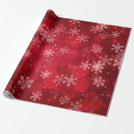 Papel De Presente Sparkles & flocos de neve do feriado do Natal