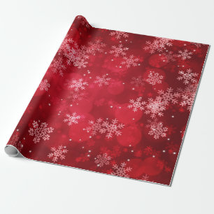 Papel De Presente Sparkles & flocos de neve do feriado do Natal