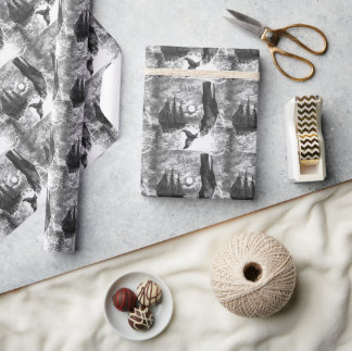 Papel De Presente Sperm Whale Breaching, Vintage Marine Life Animals