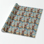 Papel De Presente Sphynx Cat Christmas Vintage Beach<br><div class="desc">Traga o calor dos feriados para a costa com esta charmosa design inspirada na vintagem, apresentando um Gato festivo sentado numa praia de sereno. Com um clássico toque de feriado de tons nostálgicos e vibrações costeiras, esta trabalho de arte captura a magia do Natal pelo mar. Perfeito para espalhar alegria...</div>