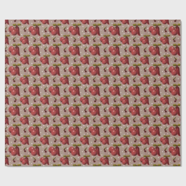 Papel De Presente Spicy Noël Golden Botanical Luxe Wrapping Paper  (Aberto)