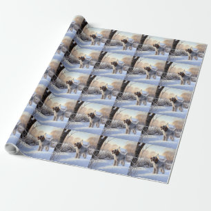 Papel De Presente Spinone Italiano Deixe Nevar Natal
