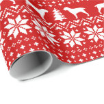 Papel De Presente Spinone Italiano Dog Silhouettes Natal Vermelho<br><div class="desc">Padrão de suéter de Natal vermelho e branco com Spinone Italiano silhouettes. Brilhar o feriado de alguém com um presente especial embrulhado neste belo papel de embrulho de espinheiro italiano. Veja o Doodle World de Jenn para um presente de Natal ainda mais festivo para amantes de muitas raças de cães....</div>