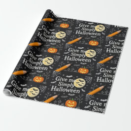 Papel De Presente Spooky & Cute Halloween Wrapping Paper