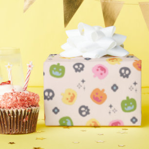 Papel De Presente Spooky Cute Jack O'lantern Candy