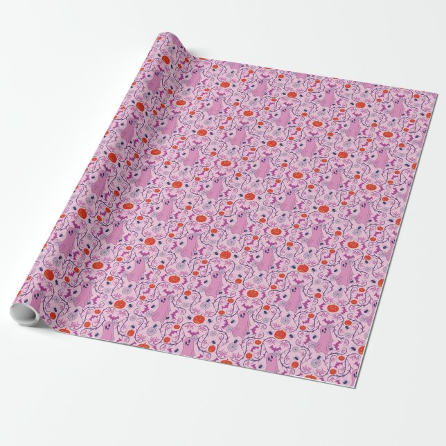 Papel De Presente Spooky Whimsy (Desenrolado)