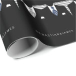Papel De Presente Sr. E Sr. Dois Grupos No Casamento Gravatas<br><div class="desc">Cinza e Blue tie temidos Sr. e Sr. Gay. papel de embrulho de presente ...  perfeito para os dois noivos ...  senhor e senhor personalizado papel de embrulho para a cerimônia civil / casamento / aniversário de Ricaso</div>
