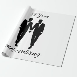 Papel De Presente Sr. e Sr. embrulho papel branco e preto