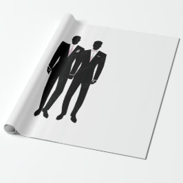 Papel De Presente Sr. e Sr. embrulho papel branco e preto