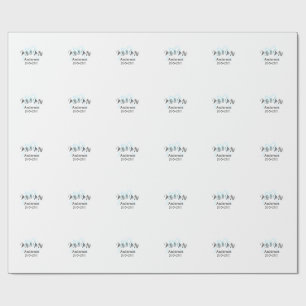 Papel De Presente Sr e Sra adicionam nome da família data ano casame