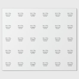 Papel De Presente Sr e Sra adicionam nome da família data ano favor
