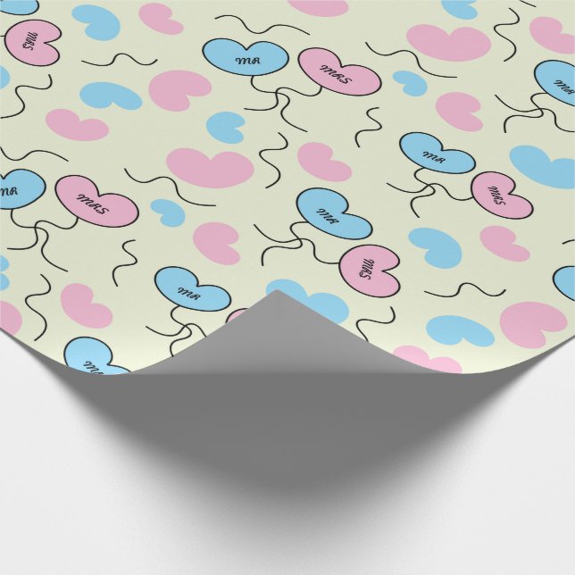 Papel De Presente Sr. e Sra. Balloons e Aniversário do Coração (Ponta)