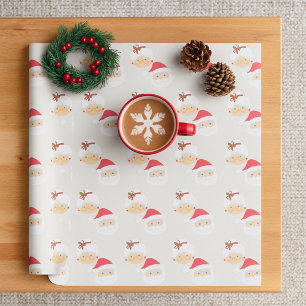 Papel De Presente Sr. e Sra. Papai Noel Silver Natal