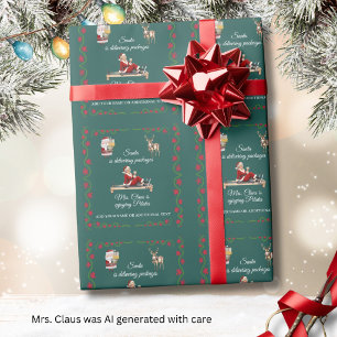 Papel De Presente Sra. Papai Noel Gosta de Nome do Pilates