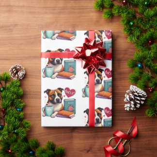 Papel De Presente Staffordshire Bull Terrier Book Lover