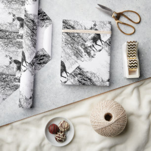 Papel De Presente Stag Deer Winter Forest Willife Animal Nature Art