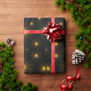 Papel De Presente Starburst Amarelo