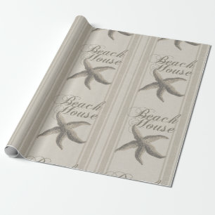 Papel De Presente Starfish Beach House Seashore Coastal