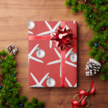 Papel De Presente Starfish Padrão Red Christmas Gift Wrap<br><div class="desc">Tema tropical,  papel de embrulho de Natal vermelho com grandes estrelas brancas e design de ornamento. Perfeito para embrulhar presentes se você vive em um local tropical. Outras cores estão disponíveis.</div>