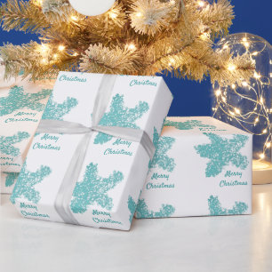 Papel De Presente Starfish Padrões Teal Aqua Feliz Trendência de Nat
