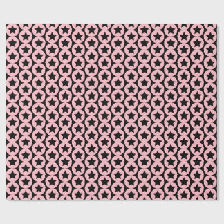 Papel De Presente "Starry Chic Pink & Black Gift Wrap"