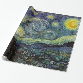 Papel De Presente Starry Night por Vincent van Gogh.