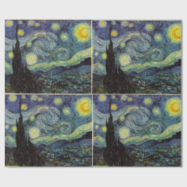 Papel De Presente Starry Night por Vincent van Gogh.