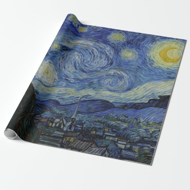 Papel De Presente Starry Night Vincent van Gogh (Desenrolado)
