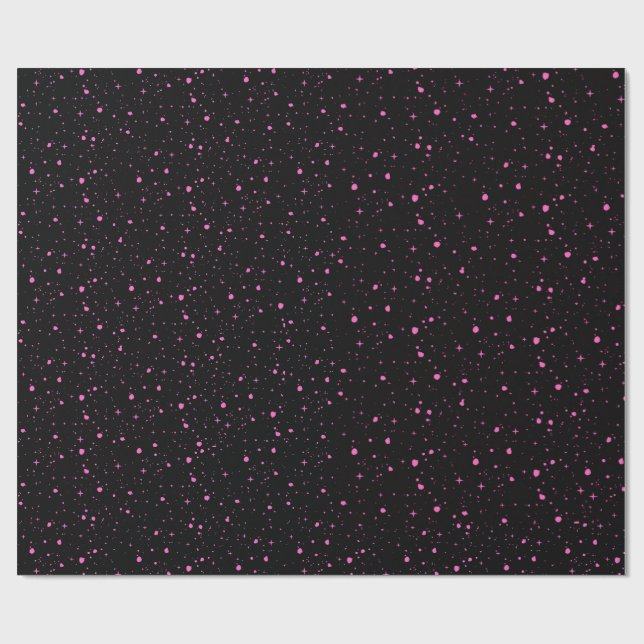 Papel De Presente Starry Pink Night (Aberto)