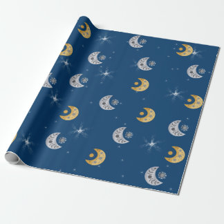 Papel De Presente Stars and Moons Gift Wrap