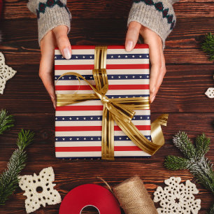 Papel De Presente Stars Stripes Art