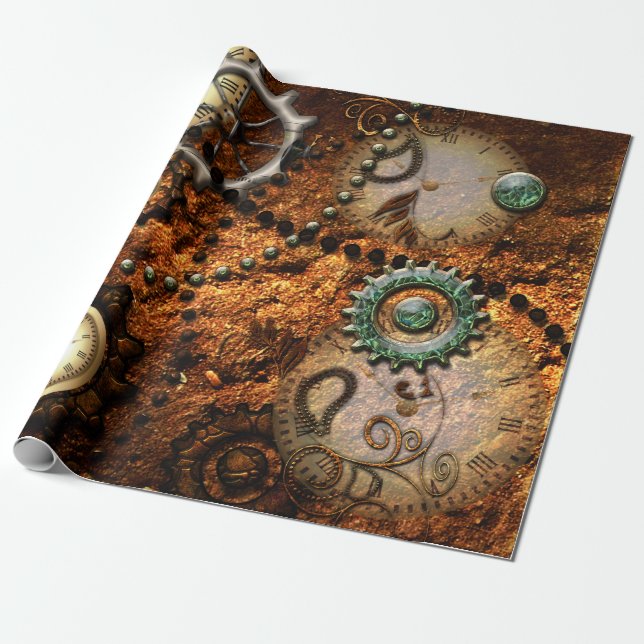 Papel De Presente Steampunk (Desenrolado)