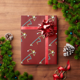 Papel De Presente Stickman Corredor
