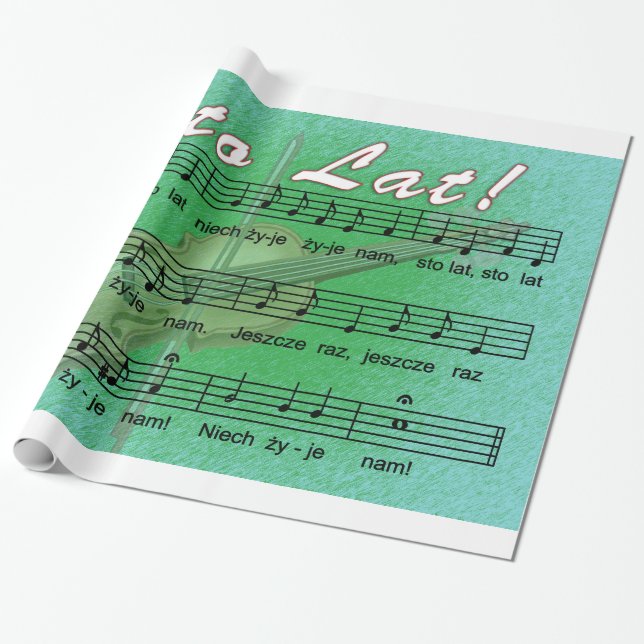 Papel De Presente Sto Lat Song Com Fiddle (Desenrolado)