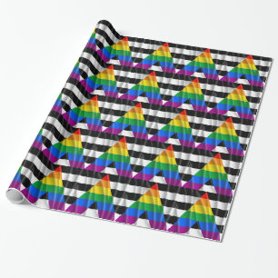 Papel De Presente STRAIGHT ALLY FLAG DESENHO ONDULADO - 2014 PRIDE.p
