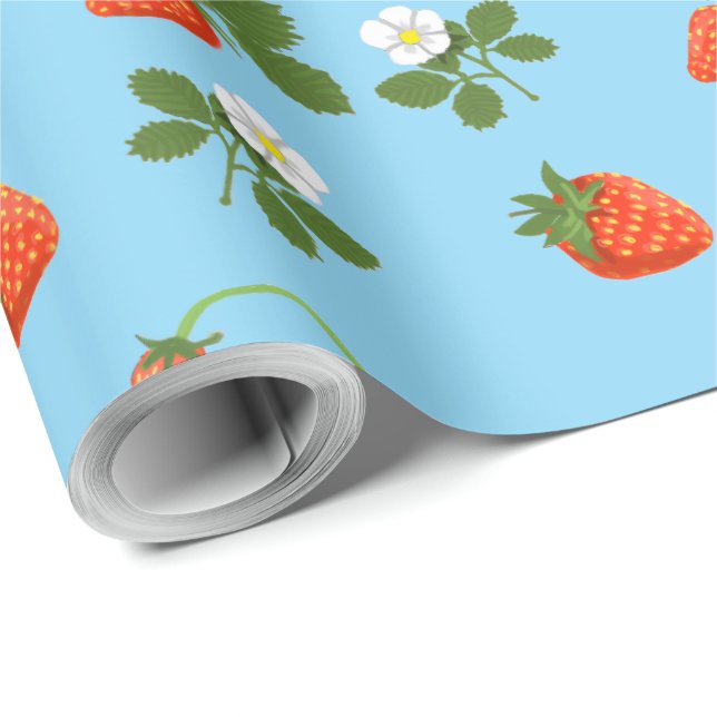 Papel De Presente Strawberries (Ponta do rolo)