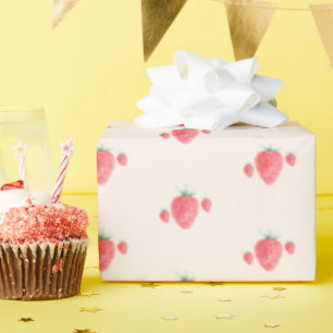 Papel De Presente Strawberry Birthday