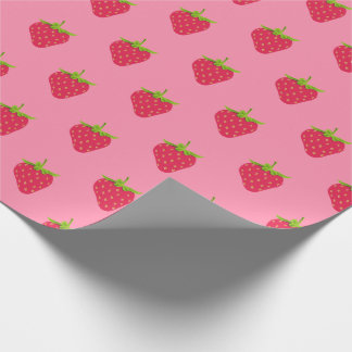 Papel De Presente Strawberry Kawaii - Fruta tropical de Berry