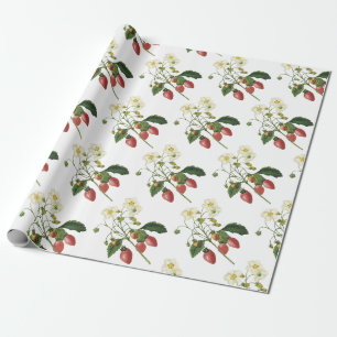 Papel De Presente Strawberry Pattern
