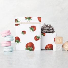 Papel De Presente Strawberry Pattern Baby Shower 