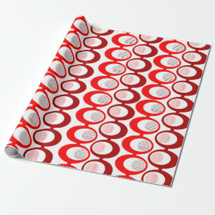 Papel De Presente Strings Oval Vermelhas
