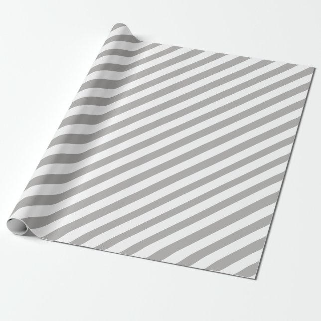 Papel De Presente Stripe Branca Adicione Sua Cor De Fundo (Desenrolado)