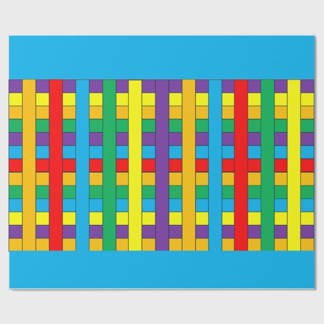 Papel De Presente Stripes Coloridas (Aberto)