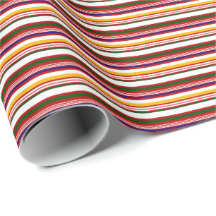 Papel De Presente Stripes de doces horizontais (pequena escala)