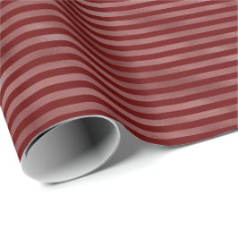 Papel De Presente Stripes de Feriado Vermelho