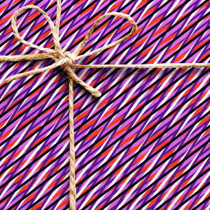 Papel De Presente Stripes de Moiré Roxo - ilusão óptica - Abstrat